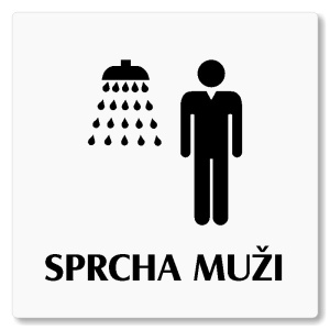 Sprcha muži, 80x80mm, bílá, Nevada